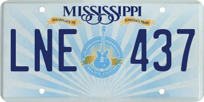 MS license plate LNE437
