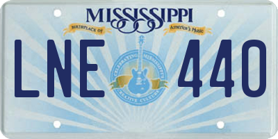 MS license plate LNE440