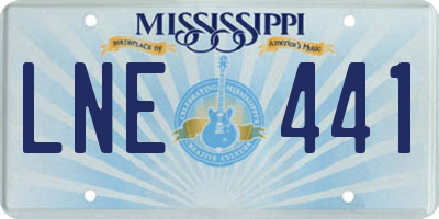 MS license plate LNE441
