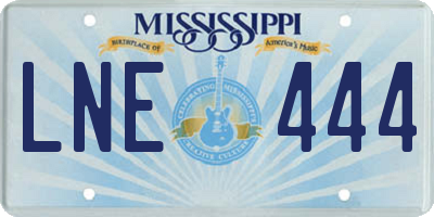 MS license plate LNE444