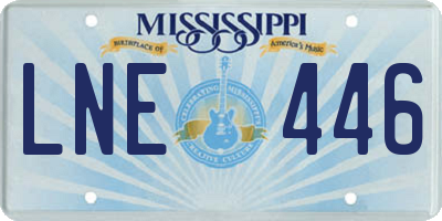 MS license plate LNE446
