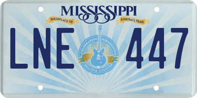 MS license plate LNE447