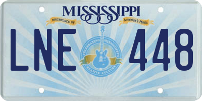 MS license plate LNE448