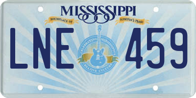 MS license plate LNE459