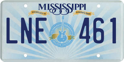 MS license plate LNE461