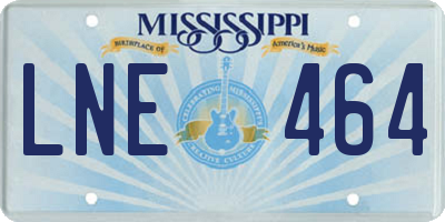 MS license plate LNE464