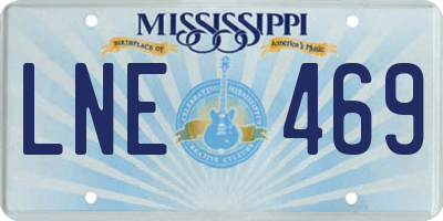 MS license plate LNE469