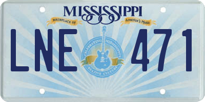 MS license plate LNE471