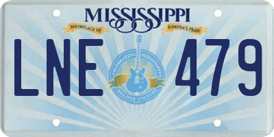 MS license plate LNE479
