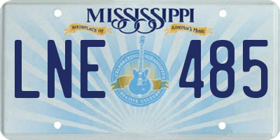 MS license plate LNE485