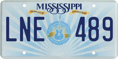MS license plate LNE489