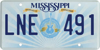 MS license plate LNE491