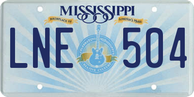 MS license plate LNE504