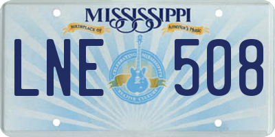 MS license plate LNE508
