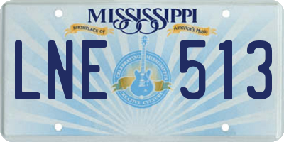 MS license plate LNE513