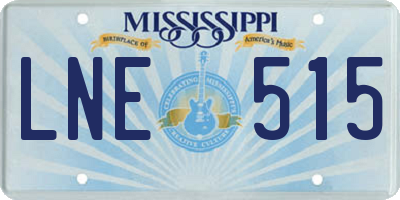 MS license plate LNE515