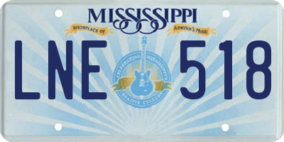 MS license plate LNE518