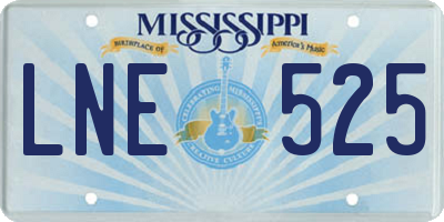 MS license plate LNE525
