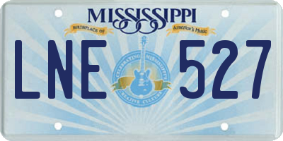 MS license plate LNE527
