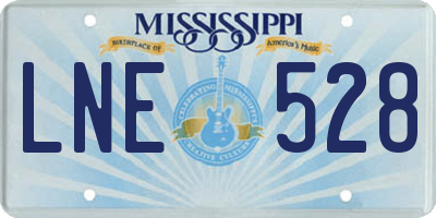 MS license plate LNE528