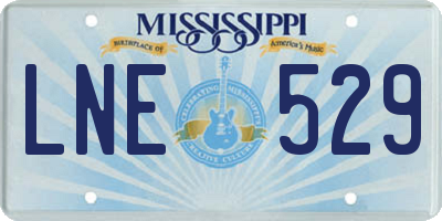 MS license plate LNE529