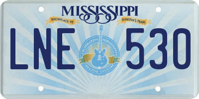 MS license plate LNE530
