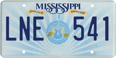 MS license plate LNE541