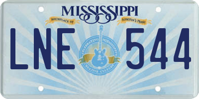 MS license plate LNE544