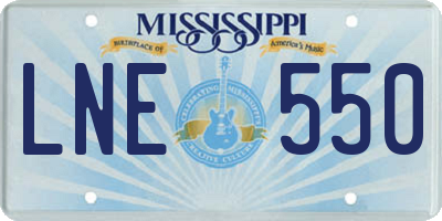 MS license plate LNE550