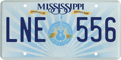 MS license plate LNE556