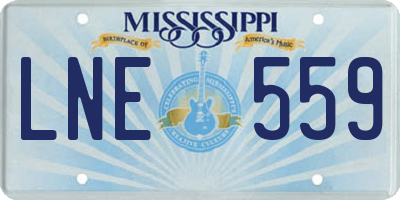 MS license plate LNE559