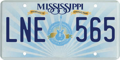 MS license plate LNE565