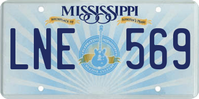 MS license plate LNE569