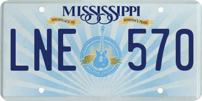 MS license plate LNE570