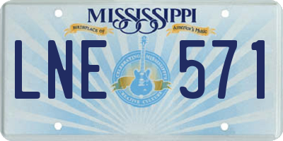 MS license plate LNE571