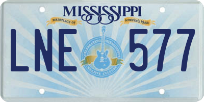 MS license plate LNE577