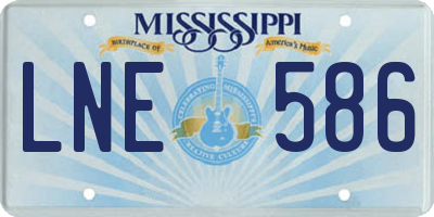 MS license plate LNE586