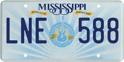 MS license plate LNE588