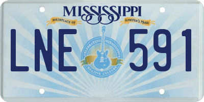 MS license plate LNE591