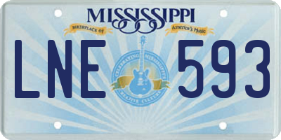 MS license plate LNE593