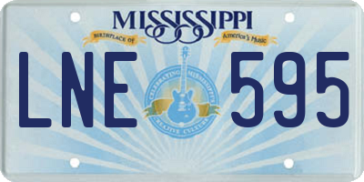 MS license plate LNE595