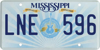 MS license plate LNE596