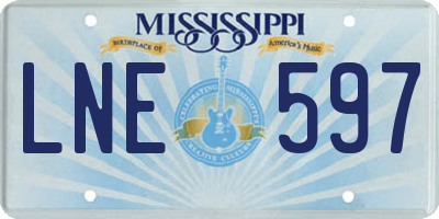 MS license plate LNE597
