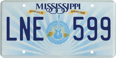 MS license plate LNE599