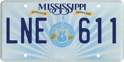 MS license plate LNE611