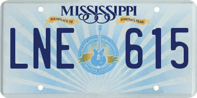 MS license plate LNE615