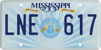 MS license plate LNE617