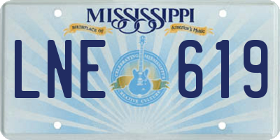MS license plate LNE619