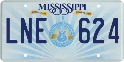 MS license plate LNE624