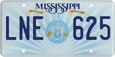 MS license plate LNE625